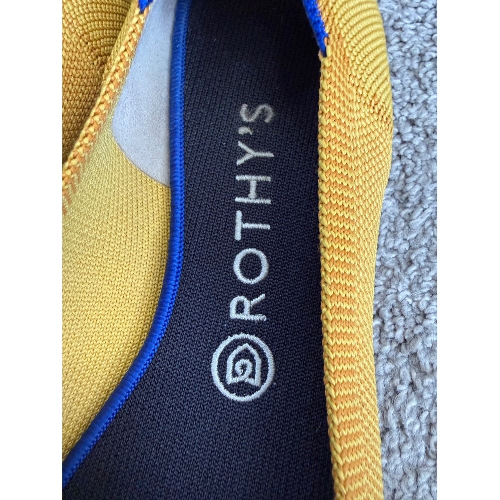 ROTHYS The Pointed Flat Shoes Yellow Knit Women's Size W8.5 - Picture 2 of 7